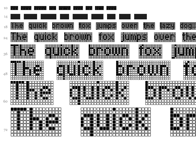 TPF Display Symbol font waterfall